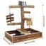 Parrot Stand Solid Wood Platform Swing Entertainment Pepperwood Feeding Watering Game Platform Climbing Play Bird Stand