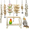 Bird Toy Set Bird Cage Accessories Swing Ladder Rattan Ball Bell String Cross-Border Hot-Selling Pet Toys Parerot Toys