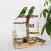 Bird Stand Rack Solid Wood Training Pepperwood Rack Playground Platform Hand-raised Bird Floor Rack Bird Supplies Parrot Stand Rack