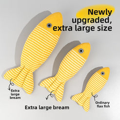 Cat Toy Catnip Extra Large Realistic Fish Self-Entertainment Boredom Relief Kitten Teasing Cat Teething Cat Burlap Fish Pet Toy