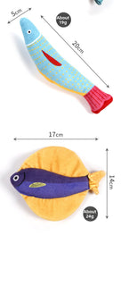 Cat Toy Simulation Catnip Fish Chew Resistant Teasing Cat Stick Self-Entertainment Boredom Relief Pet Supplies Cat Plush Toy