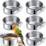 Bird Food Jar Food Cup Stainless Parrot Starling Myna Bird Feeder Anti-Chewing Bird Supplies Utensils Food Box