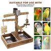 Parrot Stand Solid Wood Platform Swing Entertainment Pepperwood Feeding Watering Game Platform Climbing Play Bird Stand