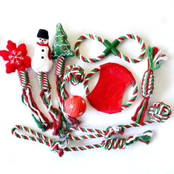 Amazon's best-selling pet supplies, dog cotton rope toys, grinding teeth pet toy sets, Christmas dog toy gifts