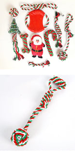 Amazon's best-selling pet supplies, dog cotton rope toys, grinding teeth pet toy sets, Christmas dog toy gifts