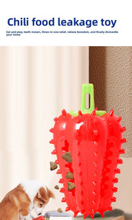 Chili food leakage ball dog toy grinding teeth cleaning wholesale pet sniffing toy dog self pleasure pet supplies wholesale - PetxClub
